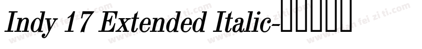 Indy 17 Extended Italic字体转换